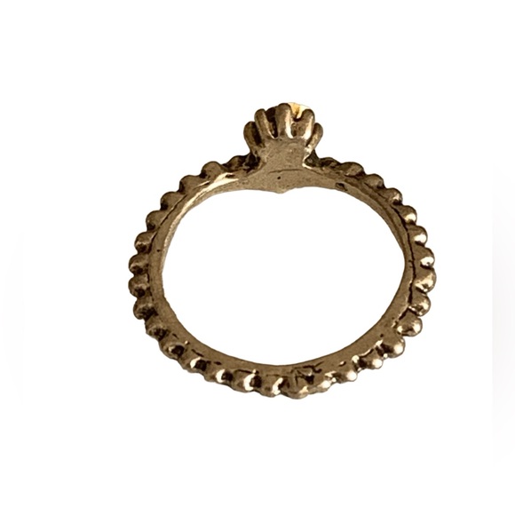 Simulated Opal Antiqued Silver Fashion Stacking Ring Woman’s Costume Jewelry - Picture 5 of 5